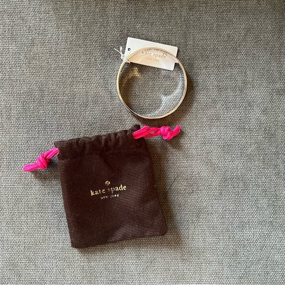 NWT Kate Spade Idiom “This Is The Year To …” Bangle Bracelet Silver - Picture 3 of 6